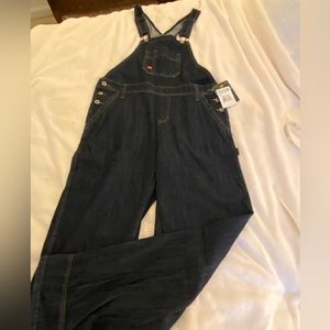 Dickies Women’s Dark-Wash overalls -NWT